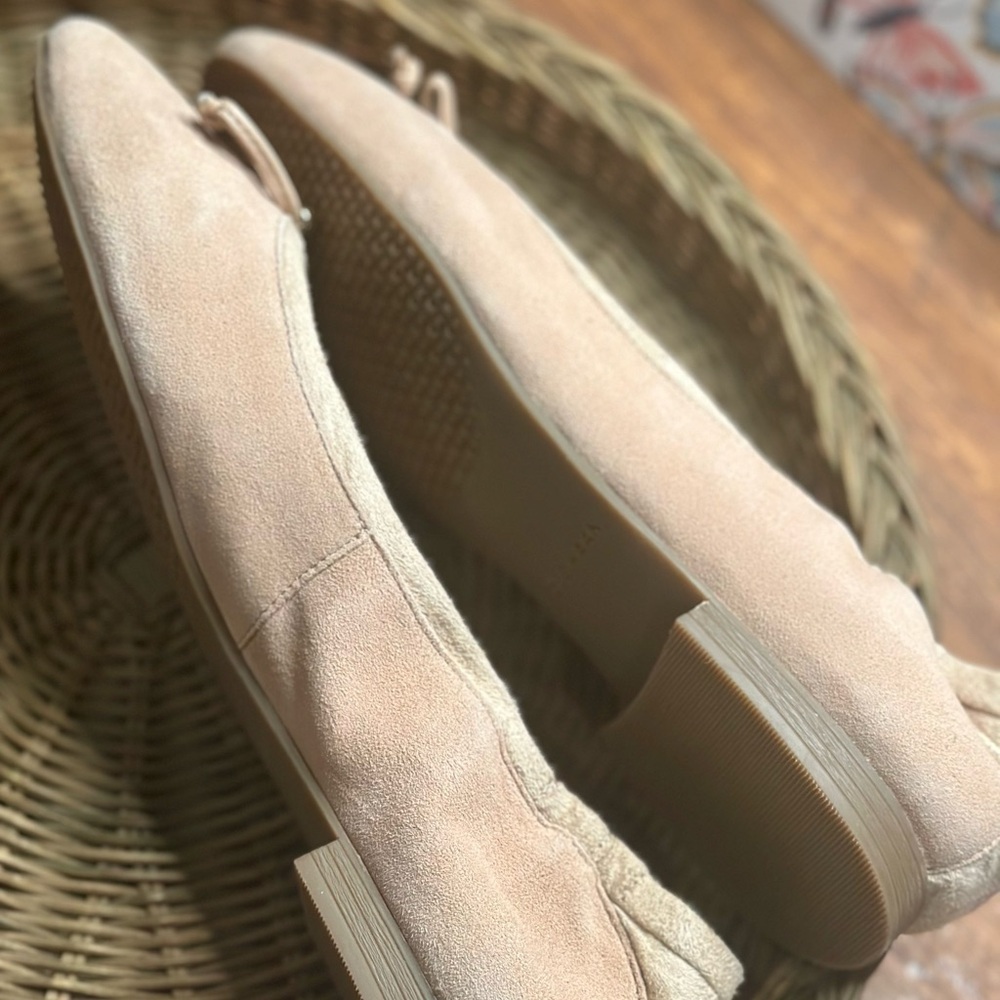 Cole Haan Keira Classic Ballet Slip On Bow Detail Blush Nude Suede Flats - Picture 6 of 10
